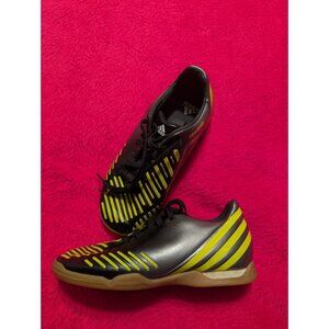 Adidas Absolado Predator Indoor Soccer Shoes Youth US 1 Black Yellow Gum Sole
